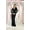 Black, variant on May Queen MQ1993 Juniors Womens Classy & Simple Long Sleeve Stretchy Evening Dress