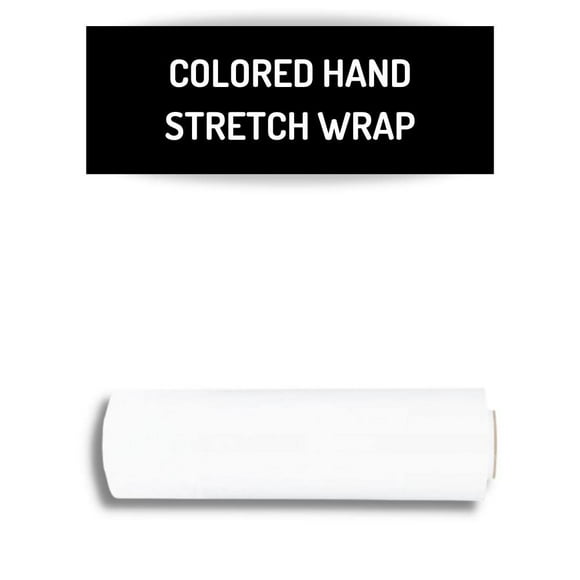 PSBM White Stretch Wrap, 1 Pack, 18 Inch x 1500 Feet, 80 Gauge, Plastic Cling Dark Color Hand Stretch Film Rolls for Packaging Moving Packing Pallets
