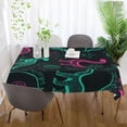 thumbnail image 6 of 54x54 Inch Tablecloth Polyester Square Tablecloth for Home Kitchen Dinner Decor Cute Green Dinosaurs, 6 of 9