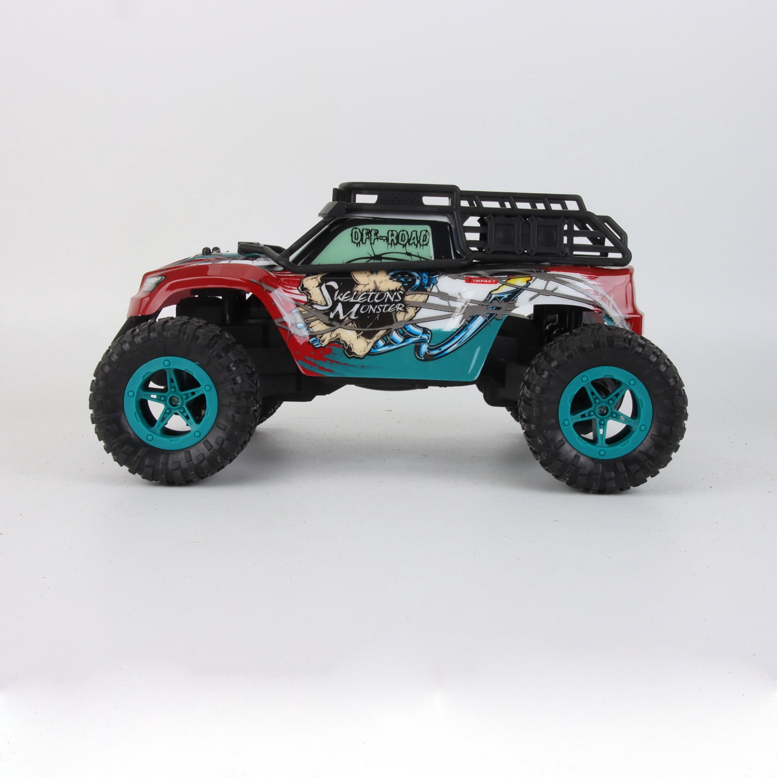 ​1:16 Scale Beginner RC Truck - 18km/h Speed, Dual Batteries & Pistol Grip Remote - Grass & Dirt Use Age 8+​​ green
