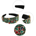 thumbnail image 3 of Baroque Crystal Embellished Hairband Bejewelled Wide Velvet Headbands Sparkly Wedding Party Headwear, 3 of 5