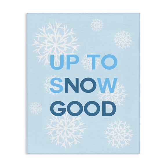 Stupell Industries Eclectic Up To Snow Good Phrase Canvas Art, 16 x 20, by Lil' Rue