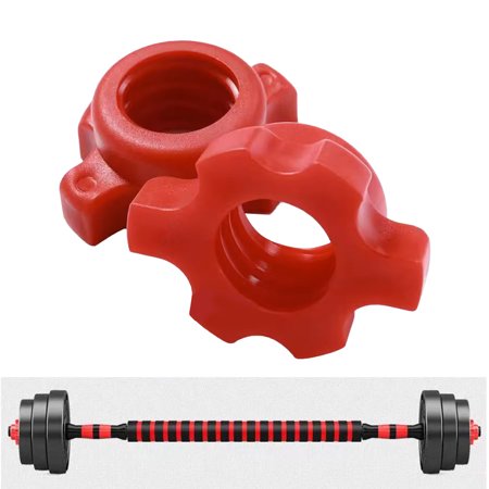 

2024 2PCS Dumbbell Nuts Red Spinlock Collar Screw Anti Slip Stable Secure Easy Operation Dumbbell Accessory for Weightlifting Fitness p