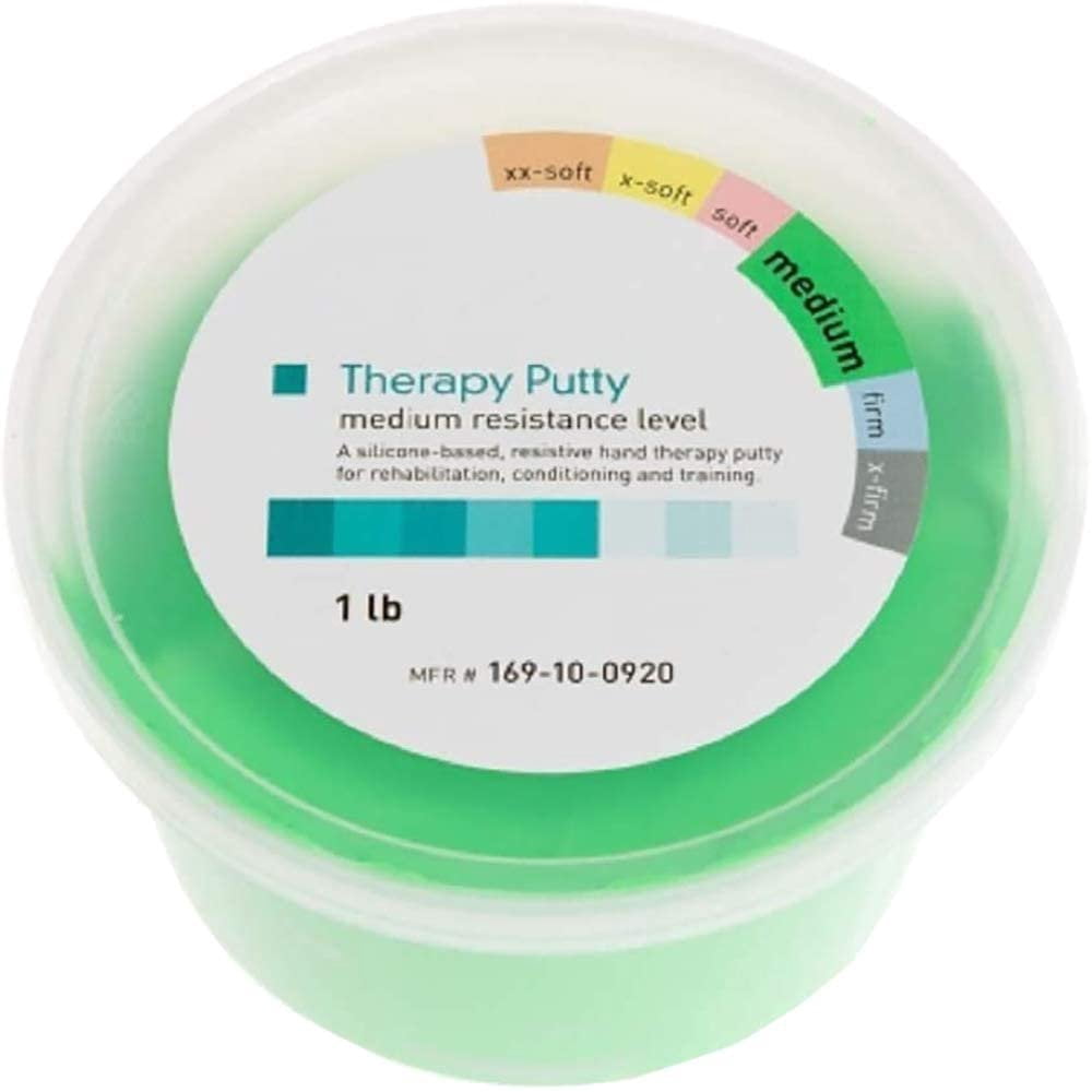 Therapy Putty, Green. Hand Exerciser Stress Ball in Container 1 lb