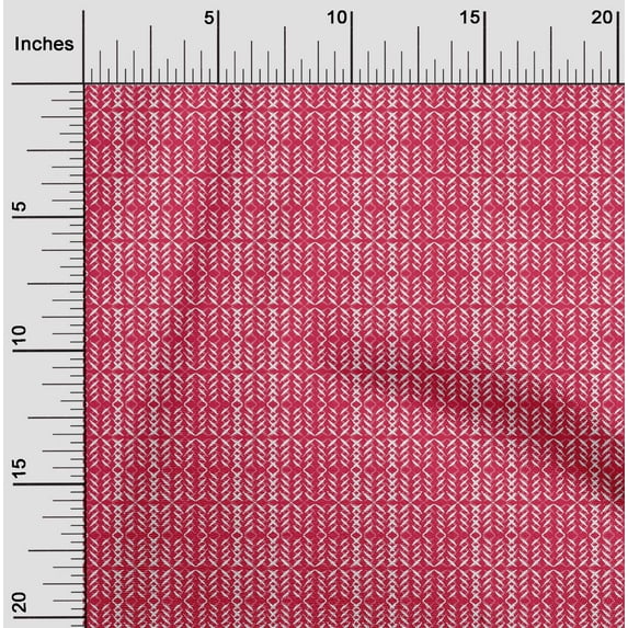 oneOone Polyester Lycra Fabric Ethnic Block Print Fabric By The Yard 56 Inch Wide