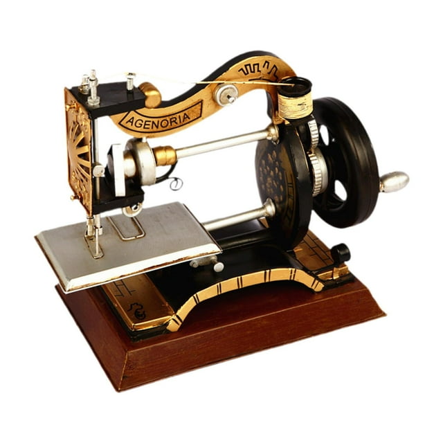 yuksok Vintage Sewing Machine Decoration Model Figurine for Cafe Desk Window Crafts A