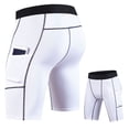 thumbnail image 2 of PIMSSY Men Shorts Sports Fitness Quick Drying Training Tight Pocket Athletic Shorts Solid Color Summer Outdoor Male Classic Bottoms, 2 of 6