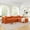 Orange, variant on YWEN Convertible Folding Sofa Bed, Modern Futon L Shaped Sleeper Sofa Fold Out Couch Bed with Gold Fixed Frame, Modular Floor Sofas Comfy Corduroy Boneless Couches for Living Room