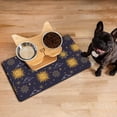 thumbnail image 3 of Bohemian Starry Night Dog Food Mat - Ethereal Moon and Sun Pet Food Mat with Non-Slip Base, Absorbent and Eco-Friendly Mat for Messy Eaters, 3 of 7