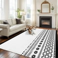 thumbnail image 3 of Boho Geometric 6'x9' Area Rug for Living Room, Abstract Art Vintage Striped Aesthetics Non-Slip Floor Mat Rugs for Bedroom Dining Room, Indoor Large Carpet for Classroom, Nursery Rugs for Playroom, 3 of 9