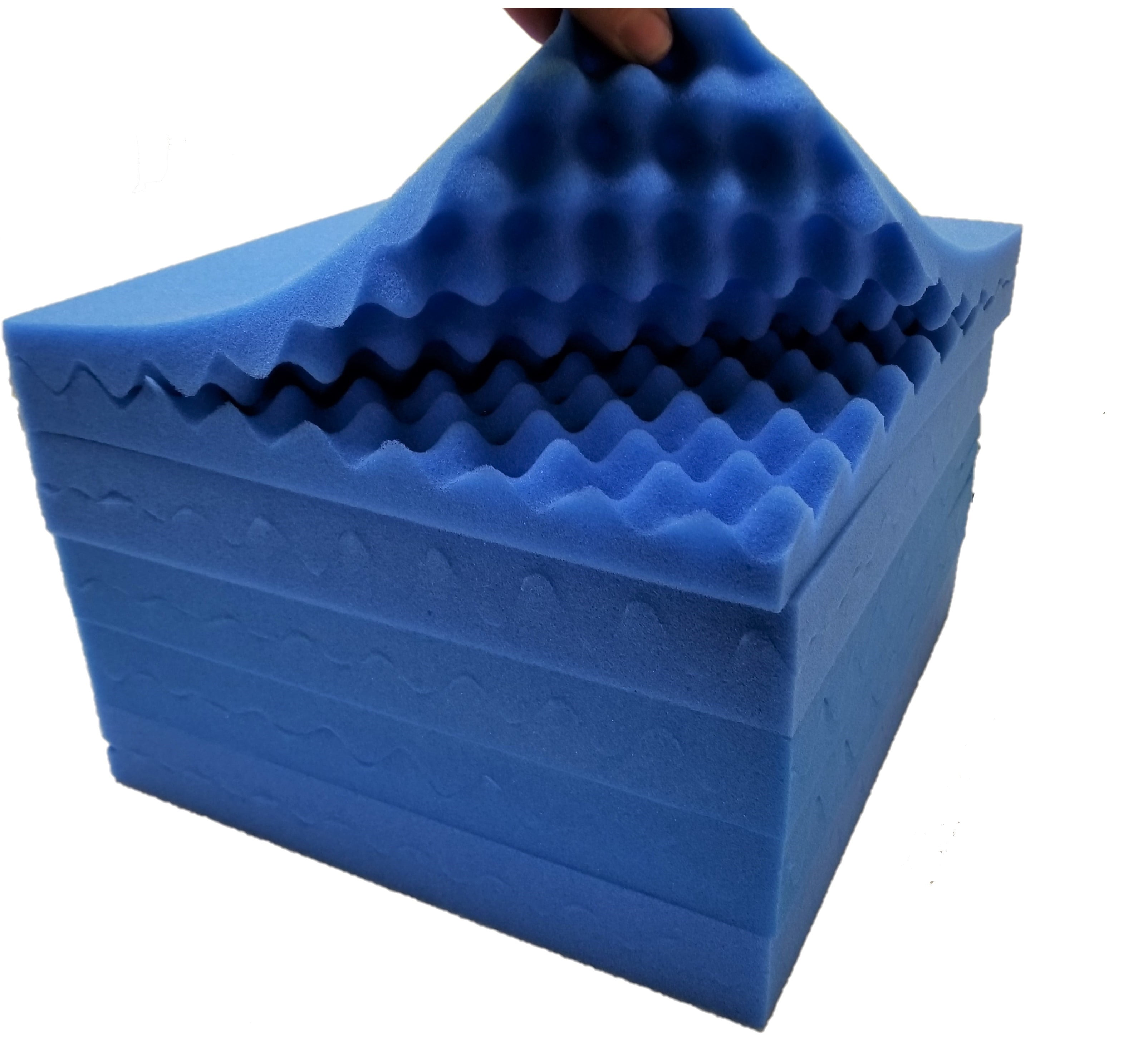 Bookishbunny 20 pk Acoustic Foam Egg Crate Panel Wall Tile Audio Home Studio Deadening Soundproofing 12x12x1.5