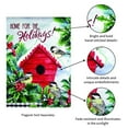 thumbnail image 5 of Christmas Chickadees Holiday Birdhouse Garden Flag 2 Sided Textured, 5 of 5