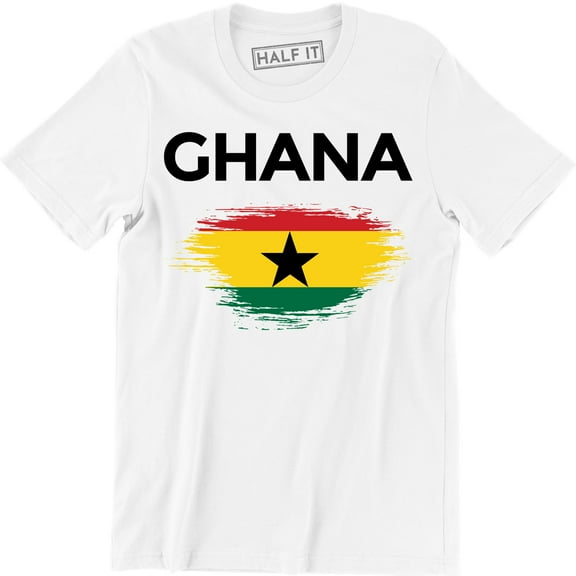Republic of Ghana West Africa Black Star National Flag Ghanaian Mens T-Shirt