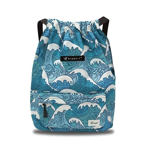 Bolsa cordón impermeable, mochila cordón, bolsa gimnasio Sackpack, mochila deportiva mujeres y niñas
