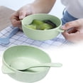 thumbnail image 2 of Gkeoshab Tableware 2Pcs/Set Baby Feeding Food Wheats Handled Bowl Spoon Training Tableware Home & Garden, 2 of 8