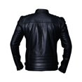 thumbnail image 2 of Cafe Racer Leather Motorcycle Jacket With Snap Button Black Leather Moto Jacket Mens Black Leather Biker Jacket Cafe Racer Biker Jacket size XL, 2 of 5