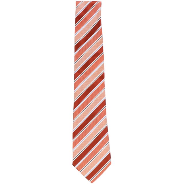Canali Cravate Rayée Multiple Orange / Bleu Blanc pour Homme - Taille Unique