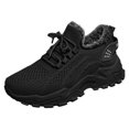 thumbnail image 5 of Modisza Breathable Walking Sneakers for Women Winter Fleece Lined Mesh Tennis Shoes Lace Up Arch Support Running Sneaker Black Size 6, 5 of 6