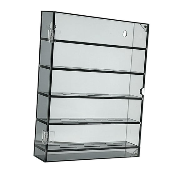 colcolo Display Case Acrylic Collection Stand Dustproof Box Gray