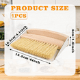 thumbnail image 3 of Small Dust Pan and Brush Set, Mini Hand Broom and Dustpan Set, Wooden Crumb Sweeper for Home Desktop, Sofa White, 3 of 7