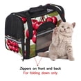 thumbnail image 4 of Cherry 900D Oxford Cloth Pet Carrier for Small Dogs and s - Durable Fabric Travel Bag with Nylon Webbing Handles - 17x10x11.8 Inches, Black, 4 of 7