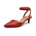 thumbnail image 1 of Zapatos DREAM PAIRS Luna Tacones Bajos Rojos Talla 11, 1 of 7