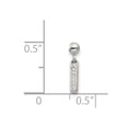 thumbnail image 3 of 925 Sterling Silver Mio Memento Dangle Letter I Charm Pendant; for Adults and Teens; for Women and Men, 3 of 3