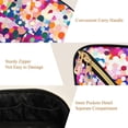 thumbnail image 5 of FORMRS Makeup Bag Travel Cosmetic Organizer for Women Fold Flat Zipper Pouch with Handle, Purple Colorful Circles, 5 of 8