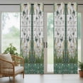 thumbnail image 3 of 1 Panel Outdoor Curtains for Patio Waterproof 54"x108" Stained Glass Weatherproof Privacy Outsides Curtains, Butterfly Flowers Spring Watercolor Plant Grommet Thermal Drapes for Cabana Porch Pergola, 3 of 8