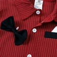 thumbnail image 6 of LYMAYTER 3PCS Baby Toddler Summer Formal Gentleman Suits Set for Boys,Infant Tuxedo Set Short Dress Shirt with Bowtie+ Suspender Shorts Pants Dressy Outfit, 6 of 9