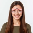 thumbnail image 6 of 4th of July Temporary Tattoos Stickers, 10 Pcs US Flag Face Tattoo Eye Makeup Sticker, Party Costume Body Face Decorations Supplies, 6 of 7