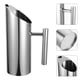 thumbnail image 3 of Jarra de agua de acero inoxidable, recipiente de metal pulido para bebidas frías, jugos, café, para uso en restaurantes, hogares, cocinas y bares, 3 of 7