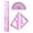 Hot Pink, variant on 4 Pack Bendable Flexible Ruler Set, Geometry Math Kit with Straight, Triangular, and Circle Rulers, Drawing and Measuring Tools for Students, 4 Count