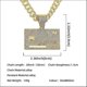 thumbnail image 2 of Collar con colgante de etiqueta de Hip Hop, collar de cadena cubana con personalidad de moda para hombre, ropa de calle-AM, 2 of 5