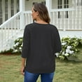 thumbnail image 6 of Sevevn Cardigan Sweaters for Women Women's Solid 3/4 Sleeve Hollow Casual Loose Cardigan Tops End of Year Clearance Black S, 6 of 9