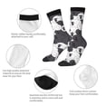 thumbnail image 4 of Balery Black And White Sheeps Calcetas Largas con Estampado para Hombre y Mujer – Suaves y Transpirables, Talla Única (US 5-11), 4 of 6
