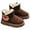 Brown, variant on MAIHAN-AGirls Fashion Ankle Boots with Soft Fleece Winter Warm Footwear British Style Casual Shoes for 4-11.5 Years(Black,10)