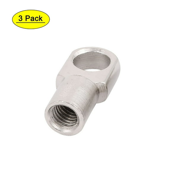 Unique Bargains M8 Female Threaded 45# Steel Gas Spring Strut Joint End Fitting Silver Tone 3pcs