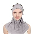 thumbnail image 2 of Baberdicy Head Wraps for Women's Hair Easy Wear Soft Hijab for Women Instant Hijab Scarf Turbans Prayer Scarf Muslim Abayas Dress Clothes Headwraps Grey, 2 of 5