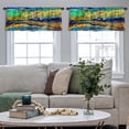 thumbnail image 4 of LALILO Kitchen Curtain Valance Art Wall Art Hanging Wall Rod Pocket Window Curtain 52"x 18" Set of 2, 4 of 5