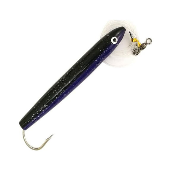 4" Rigged Cedar Plugs Purple/Black Color 2 Pcs