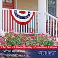thumbnail image 5 of Anley USA Pleated Fan Flag, 1.5x3 ft American US Bunting Flag - Half Fan Banner (2 Pack), 5 of 6