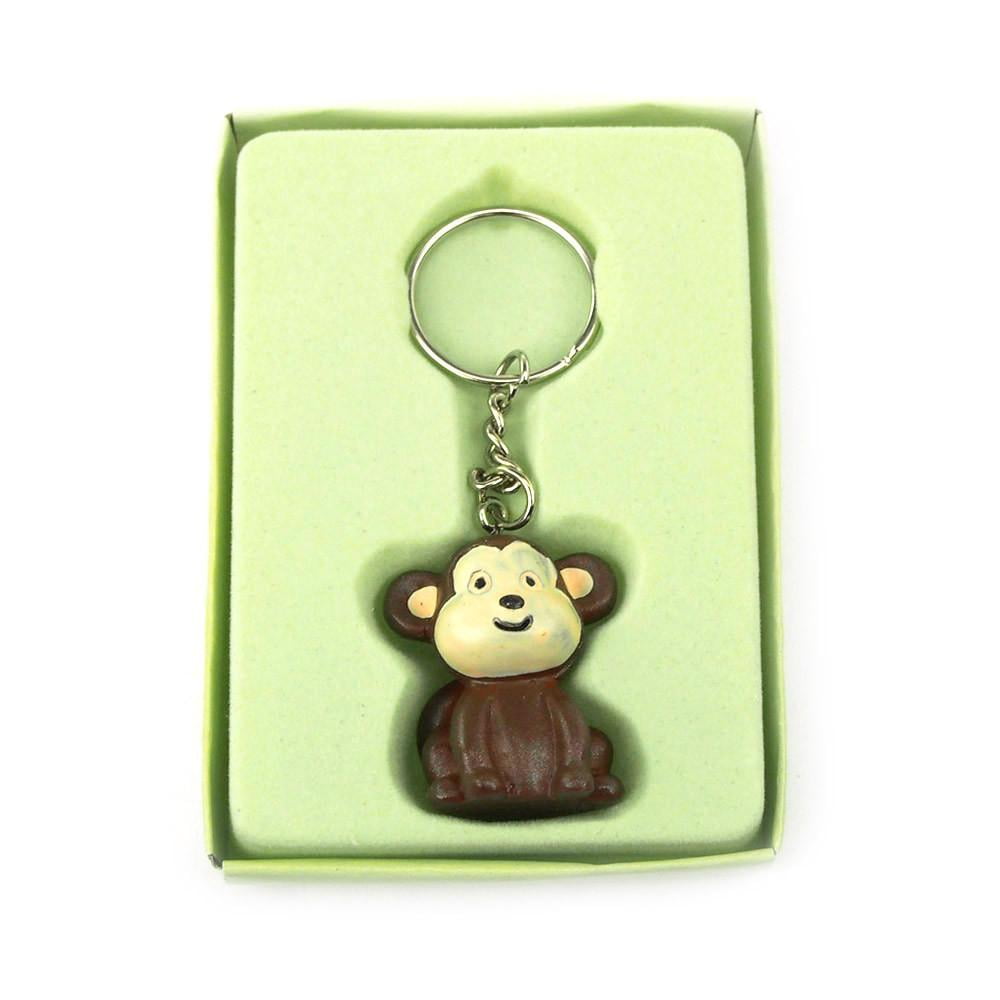 Safari Keychain Favors, 4Inch, Baby Monkey, Brown
