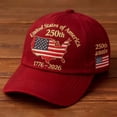 thumbnail image 5 of 250th Anniversary USA Hat-250th Anniversary Baseball Cap–1776–2026 Patriotic Baseball Cap Adjustable Leisure Sunshade Baseball Cap,An Easter Gift for Patriotic Enthusiasts, 5 of 5