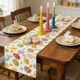 thumbnail image 2 of Yhmxh Easter Table Runner Flower Retro 13x36 Inch, Watercolor Easter Eggs Flower Pattern Table Runner, Easter Bunny Table Runner for Holiday Celebration, Kitchen, Party, Dinning Decorations, 2 of 7