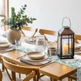 thumbnail image 6 of Brown Geometric Round 15 Inch Placemats Set of 4, Stripes Boho Spring Flowers Pastoral Country HeatResistant Non Slip Place Mats for Dining Table, Wipeable Braided Kitchen Table Mats for Housewarming, 6 of 9