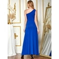 thumbnail image 4 of Angel-fashions Women's Elegant One Shoulder Rhinestone Split Thigh Formal Evening Dress Wedding Party Guest Gown Blue XX-Large, 4 of 6