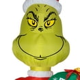 thumbnail image 2 of Grinch Christmas Airblown Inflatable w/Ornament Giant Dr. Seuss , 11 ft Tall, Multi, 2 of 2