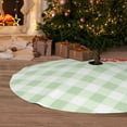 thumbnail image 6 of Rateoe Green Checkboard Print Christmas Tree Skirt 48" for Xmas Holiday New Year Party Circle Tree Mat Ornaments Decoration, 6 of 7