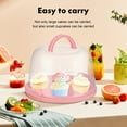 thumbnail image 4 of OULII Transport Container Pink PP Plastic Dessert Display 1 Set, 4 of 6